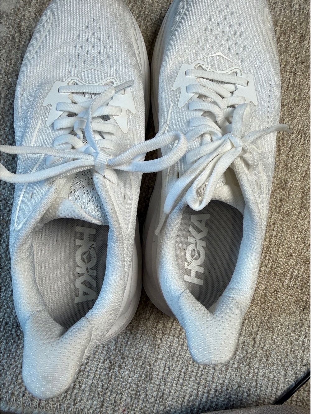 Hoka One Women's Clifton 10 White Sneakers - Picture 5 of 8